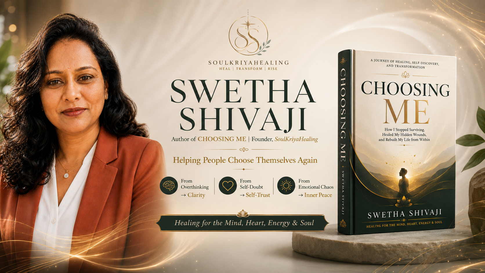 Swetha Shivaji — Author of Choosing Me, Founder of SoulKriyaHealing